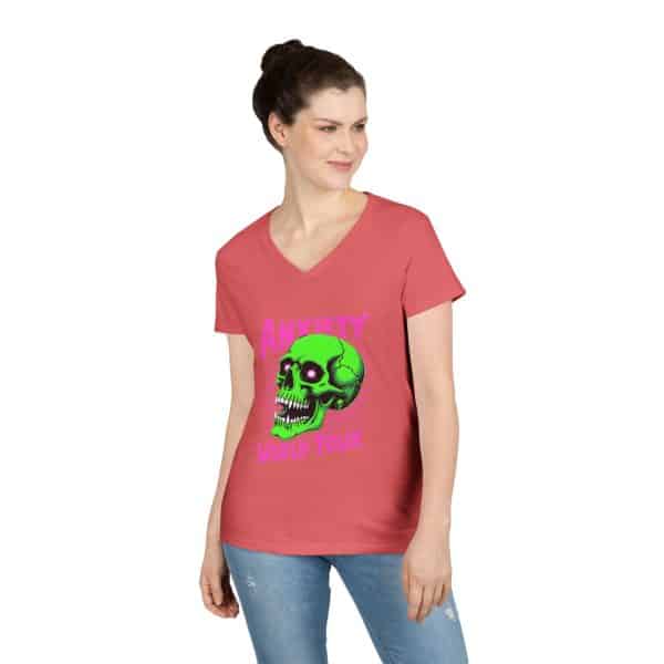 Anxiety World Tour Ladies' V-Neck T-Shirt - Image 6