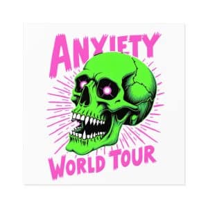 Anxiety World Tour Laminate Stickers, Square