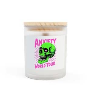 Anxiety World Tour Frosted Glass Candle, 11oz