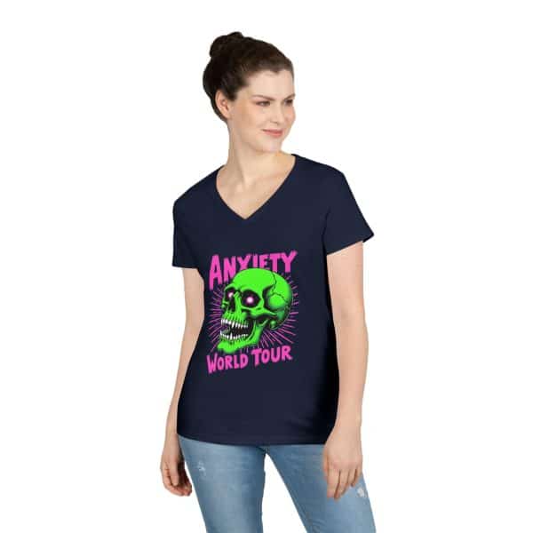 Anxiety World Tour Ladies' V-Neck T-Shirt - Image 27