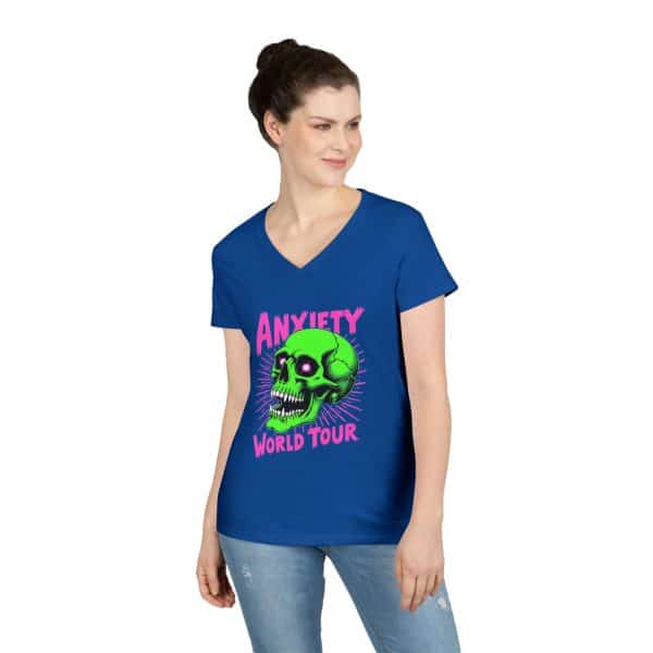 Anxiety World Tour Ladies' V-Neck T-Shirt - Image 24