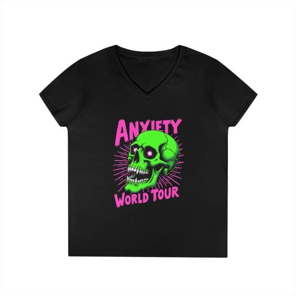 Anxiety World Tour Ladies' V-Neck T-Shirt - Image 7