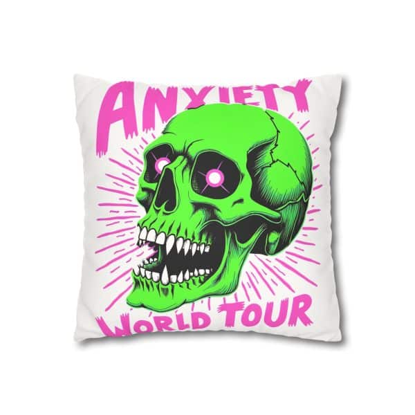 Anxiety World Tour Faux Suede Square Pillowcase - Image 3