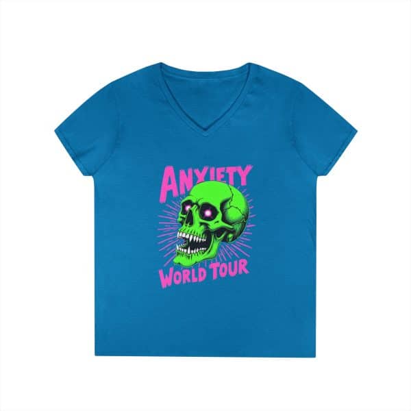 Anxiety World Tour Ladies' V-Neck T-Shirt - Image 16