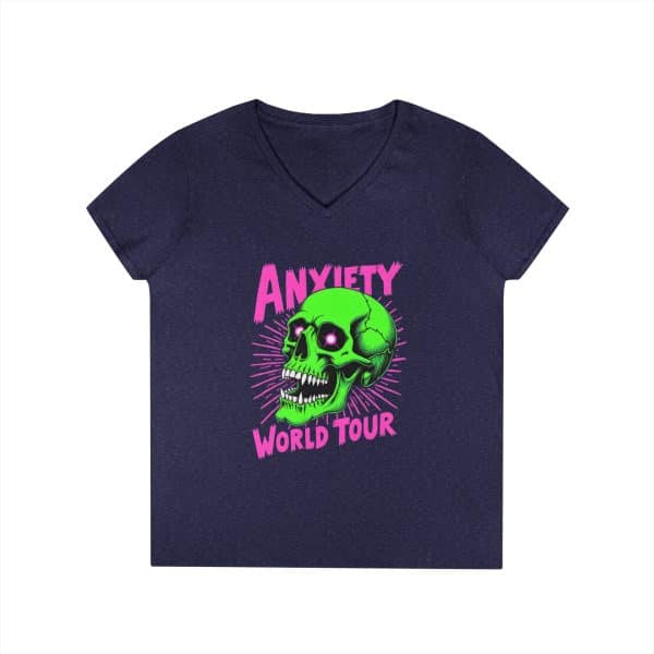 Anxiety World Tour Ladies' V-Neck T-Shirt - Image 28