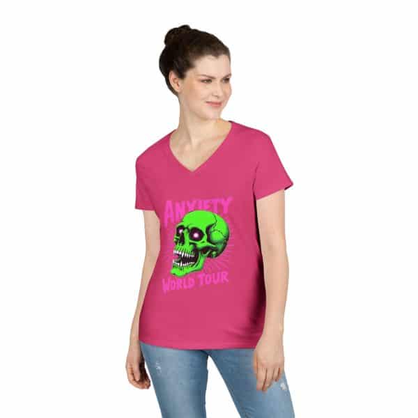 Anxiety World Tour Ladies' V-Neck T-Shirt - Image 39