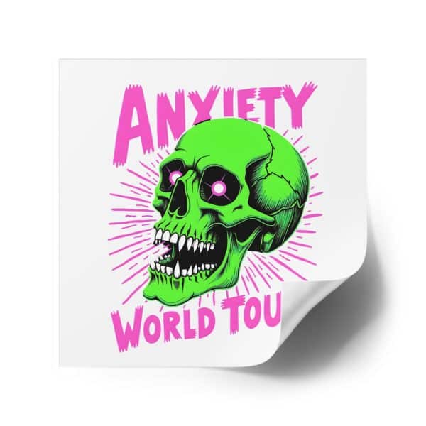 Anxiety World Tour Laminate Stickers, Square - Image 38