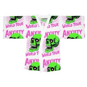 Anxiety World Tour Long Sleeve Kimono Robe (AOP)