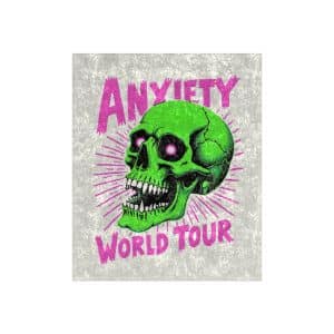 Anxiety World Tour Crushed Velvet Blanket