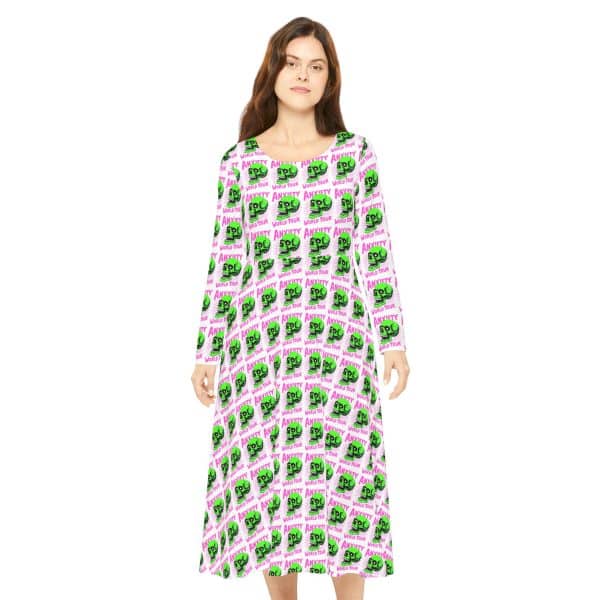 Anxiety World Tour Women's Long Sleeve Dance Dress (AOP) - Image 3