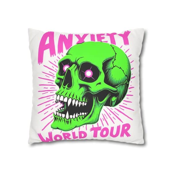 Anxiety World Tour Faux Suede Square Pillowcase - Image 7