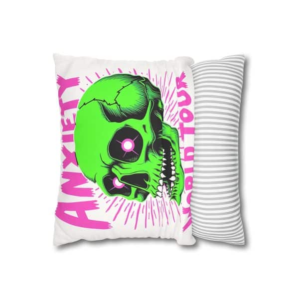 Anxiety World Tour Faux Suede Square Pillowcase - Image 2