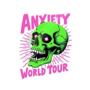 Anxiety World Tour Die-Cut Stickers, (DTF)