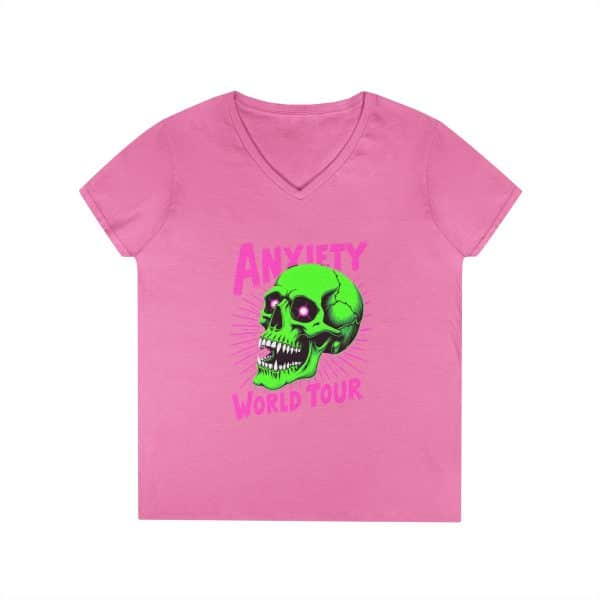 Anxiety World Tour Ladies' V-Neck T-Shirt - Image 34