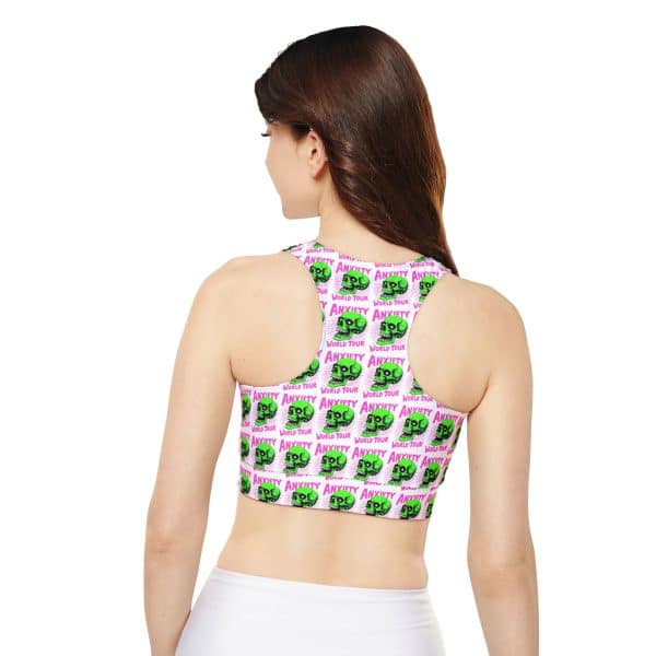 Anxiety World Tour Fully Lined, Padded Sports Bra (AOP) - Image 4