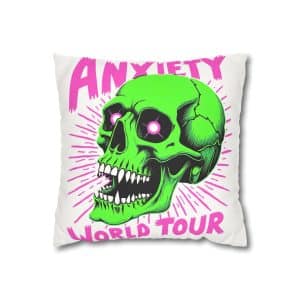 Anxiety World Tour Faux Suede Square Pillowcase