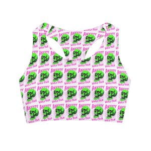 Anxiety World Tour Girls' Swimsuit Crop Top (AOP)
