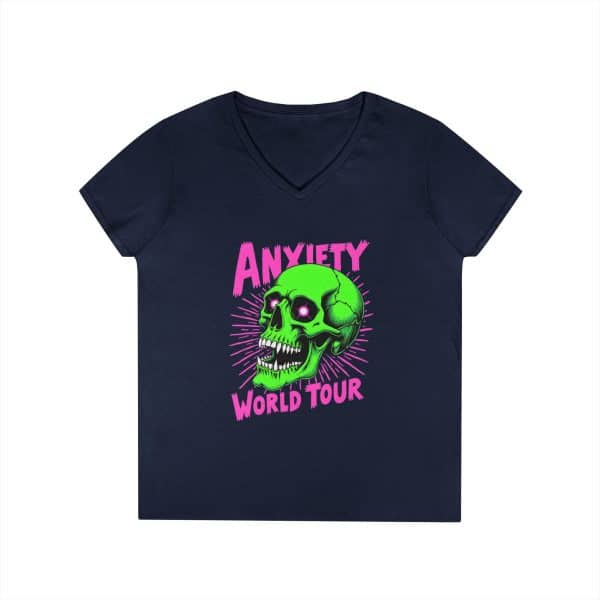 Anxiety World Tour Ladies' V-Neck T-Shirt - Image 25