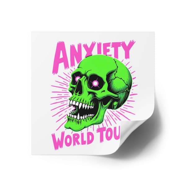 Anxiety World Tour Laminate Stickers, Square - Image 22