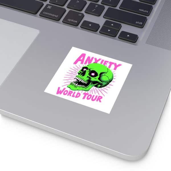 Anxiety World Tour Laminate Stickers, Square - Image 7