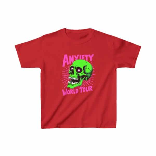 Anxiety World Tour Kids Heavy Cotton™ Tee - Image 17