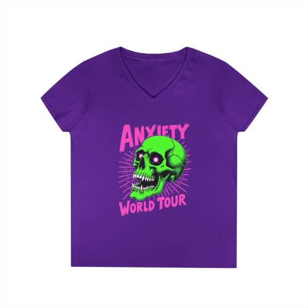 Anxiety World Tour Ladies' V-Neck T-Shirt - Image 31