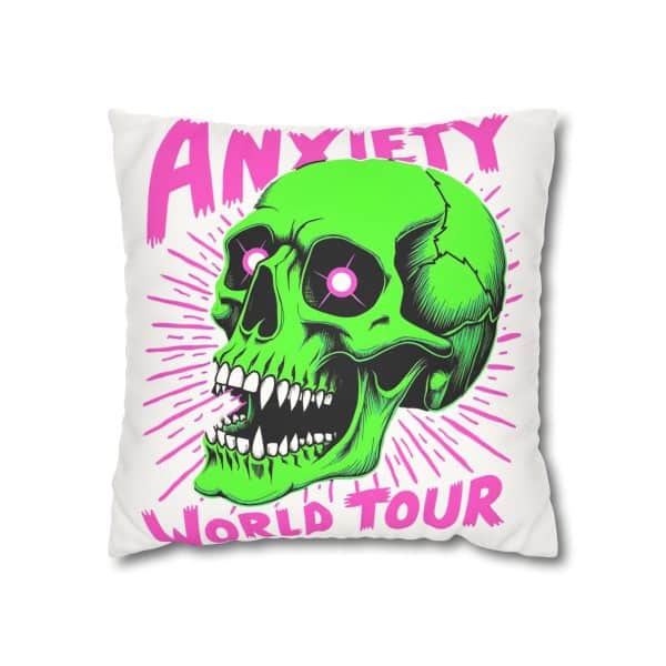Anxiety World Tour Faux Suede Square Pillowcase - Image 5
