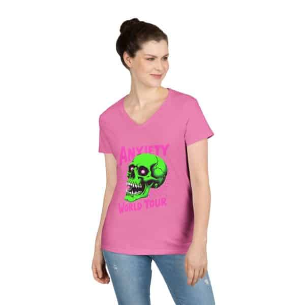 Anxiety World Tour Ladies' V-Neck T-Shirt - Image 36