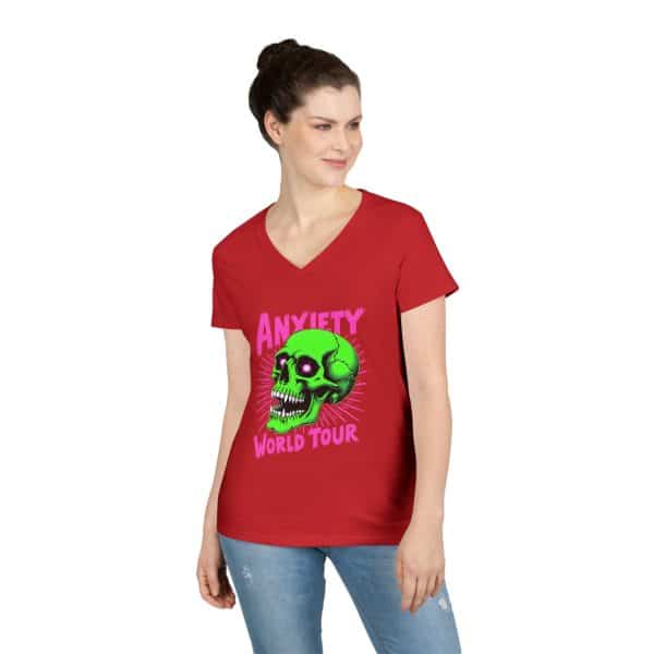 Anxiety World Tour Ladies' V-Neck T-Shirt - Image 42
