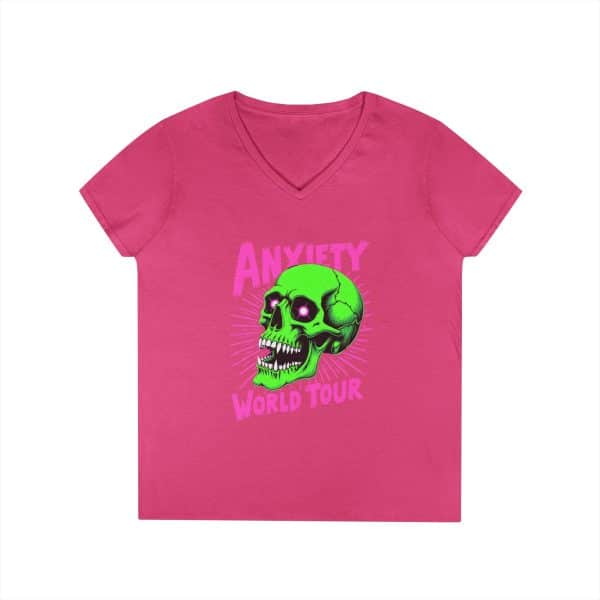 Anxiety World Tour Ladies' V-Neck T-Shirt - Image 37