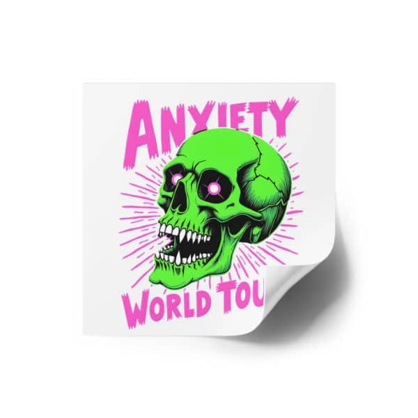 Anxiety World Tour Laminate Stickers, Square - Image 10