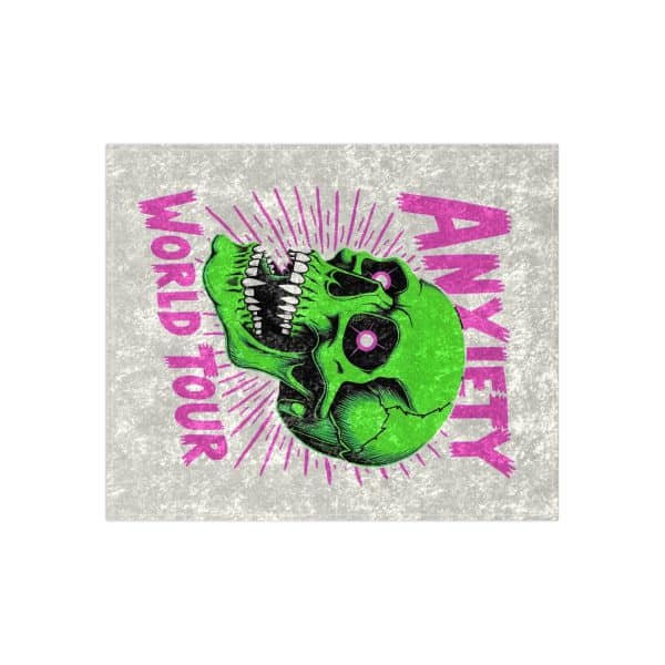 Anxiety World Tour Crushed Velvet Blanket - Image 2