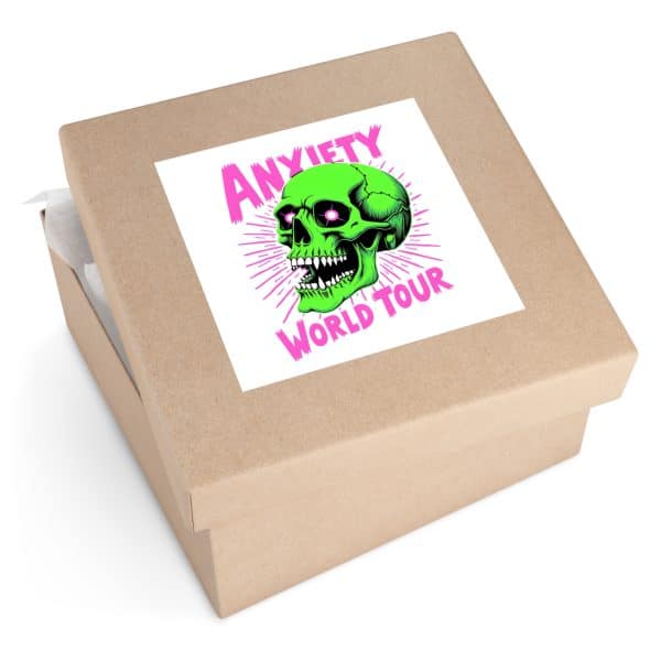Anxiety World Tour Laminate Stickers, Square - Image 55