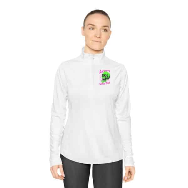Anxiety World Tour Ladies Quarter-Zip Pullover - Image 3