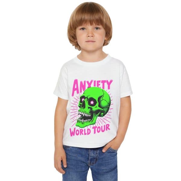 Anxiety World Tour Heavy Cotton™ Toddler T-shirt - Image 3