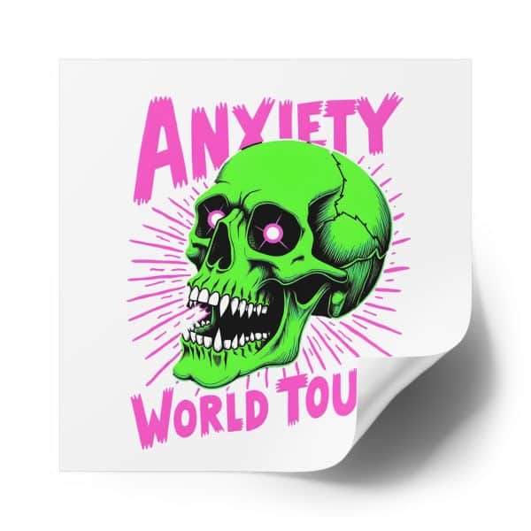 Anxiety World Tour Laminate Stickers, Square - Image 54