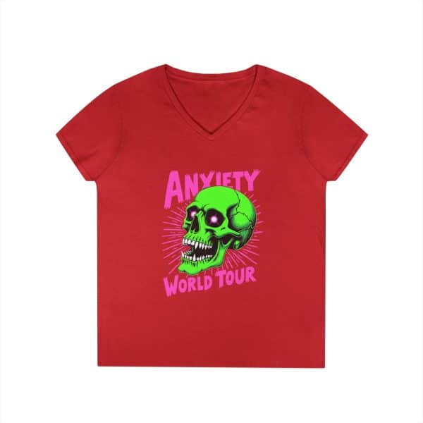Anxiety World Tour Ladies' V-Neck T-Shirt - Image 40