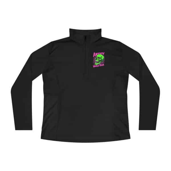 Anxiety World Tour Ladies Quarter-Zip Pullover - Image 7