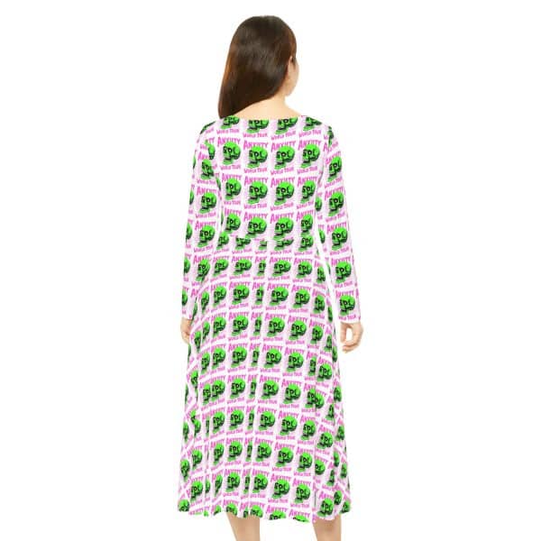 Anxiety World Tour Women's Long Sleeve Dance Dress (AOP) - Image 4