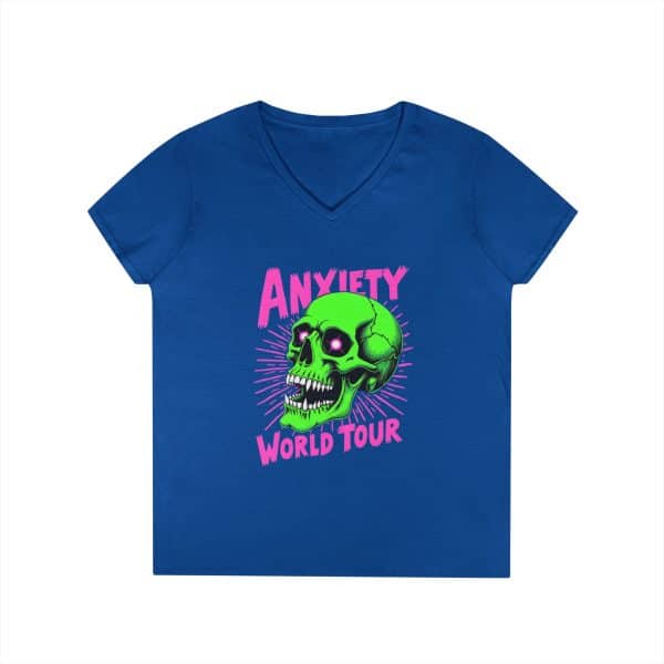 Anxiety World Tour Ladies' V-Neck T-Shirt - Image 22