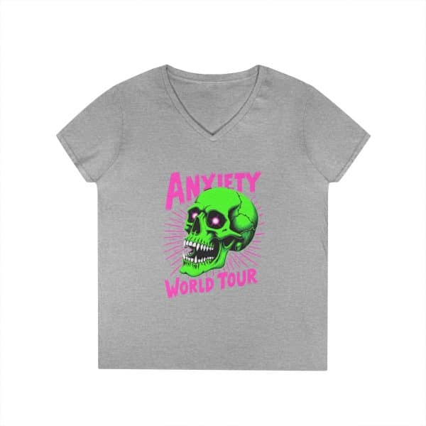 Anxiety World Tour Ladies' V-Neck T-Shirt - Image 10